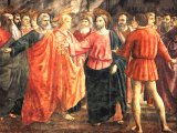 Christ and the Tribute Money - from a fresco by Masaccio in Florence (1401-c.1429)